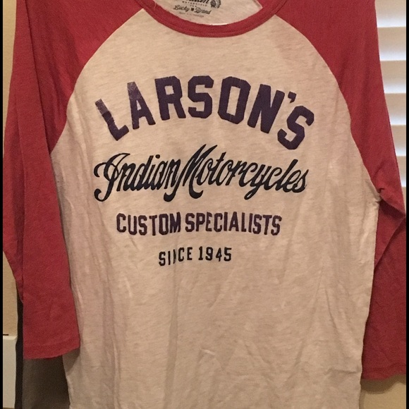 Men's 3/4 quarter sleeve Lucky Brand tee