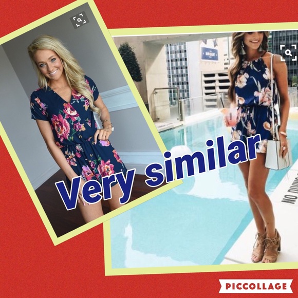 ‼️S O L D ‼️ ADORABLE Brand-new navy floral dress - Picture 3 of 3