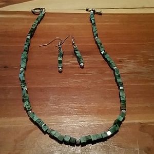 Necklace and earrings