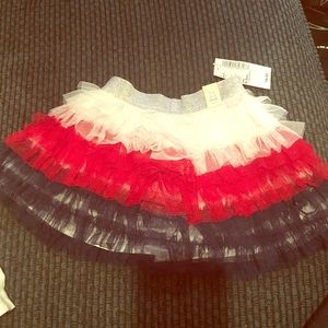 Red Blue And White Baby Skirt
