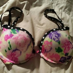 PINK Victorias secret 32C Push up bra Tie Dye