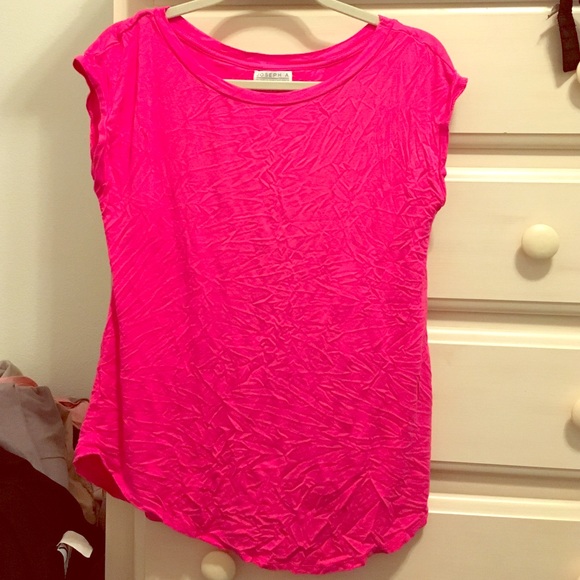 Pink tunic with eyelet back