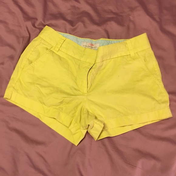 J.Crew Neon Yellow shorts. Size 4