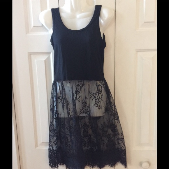 ⬇️ BLACK MIDI LACE EXTENDER DRESS SIZE M - Picture 4 of 5