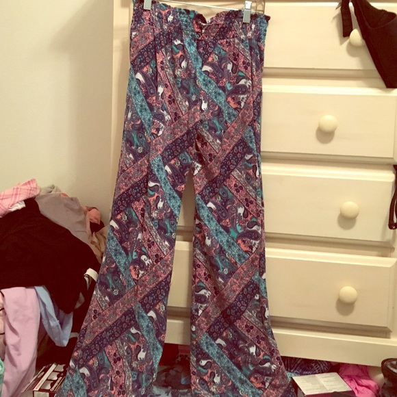 Print gaucho pants