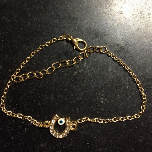 Evil eye horseshoe bracelet