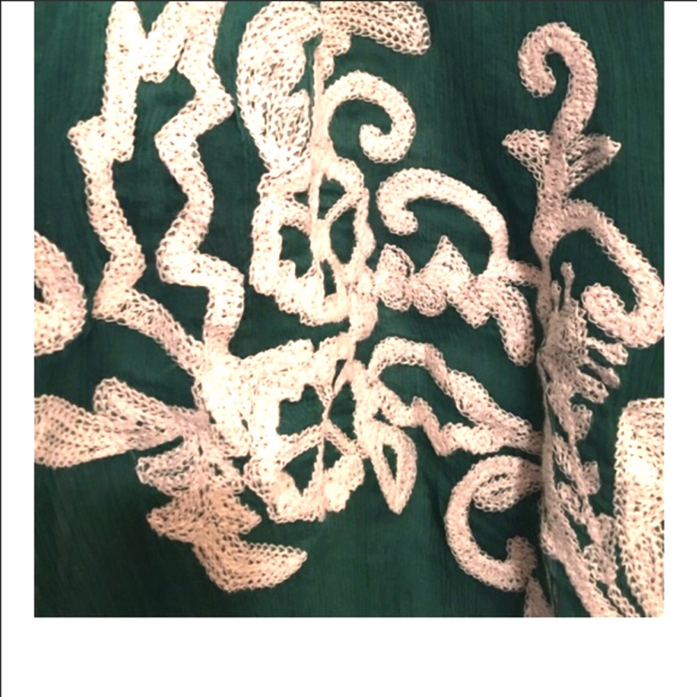 Emerald green (real) silk blouse