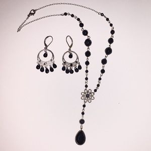 Goth Necklace & Earring Set