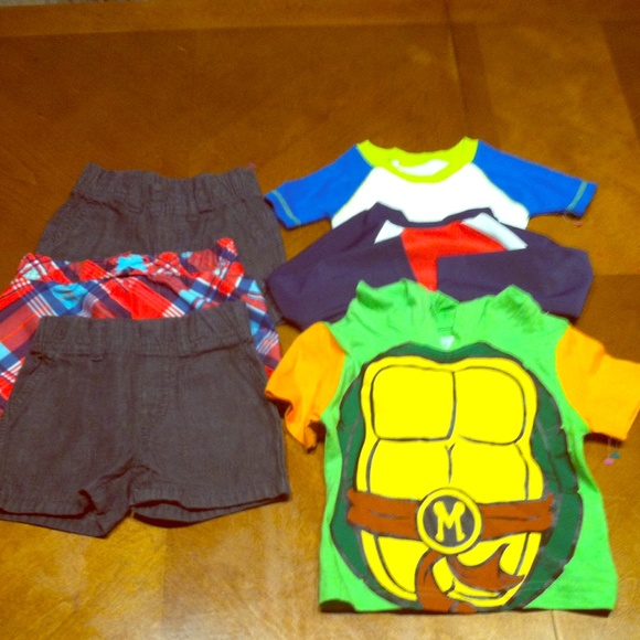 Brand New 3 Outfits-12M Sz Boys Shorts Bundle