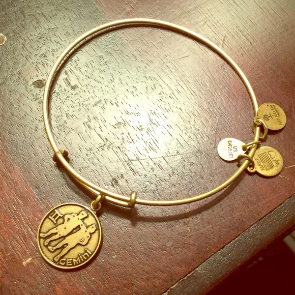 Alex and Ani brass Gemini bangle
