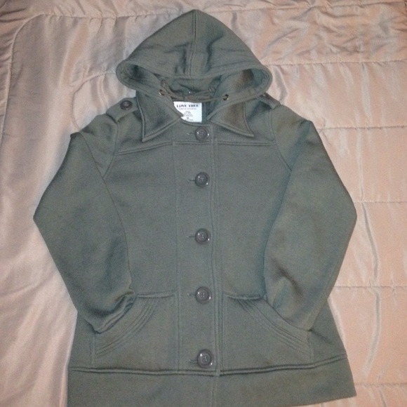💚Navy green pea coat💚