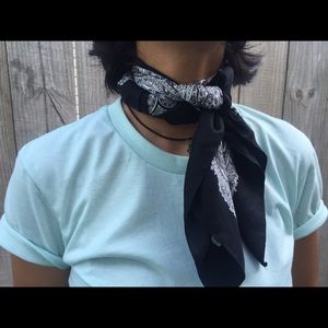 intricate black scarf
