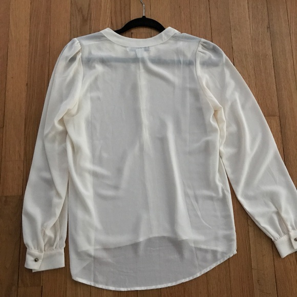 Forever21 Sheer Half Button Long Sleeve Size S - Picture 3 of 3
