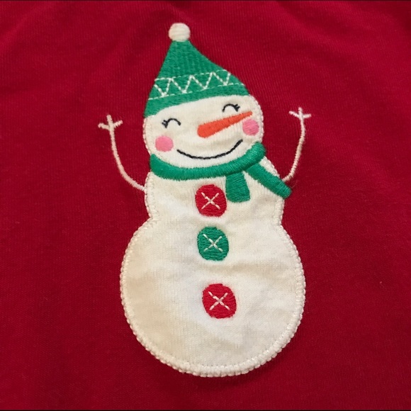 🎉SOLD🎉Gymboree red girly Snowman Pajamas - Picture 2 of 4