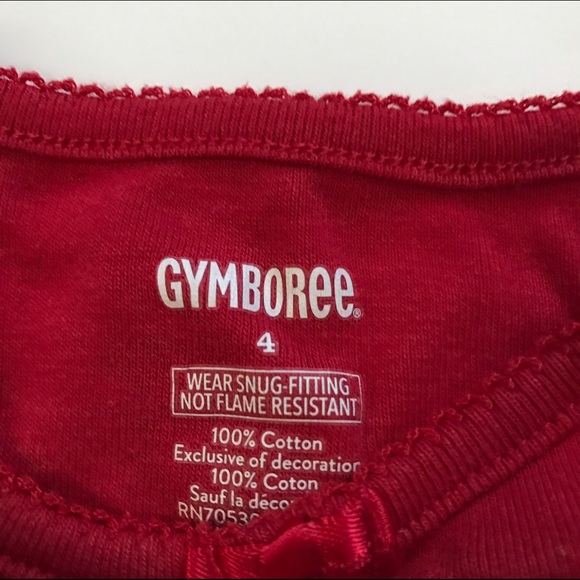 🎉SOLD🎉Gymboree red girly Snowman Pajamas - Picture 4 of 4