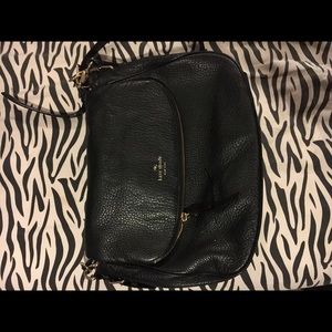 Kate Spade Hobo cobble leather bag large black