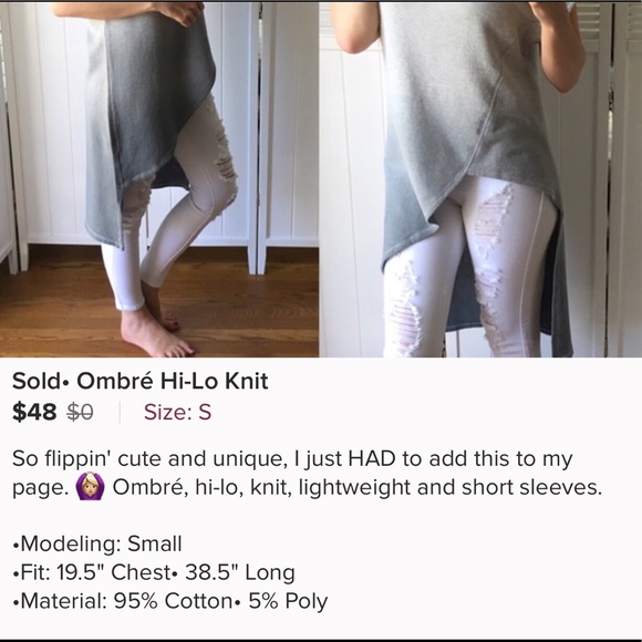 Ombré high low top - Picture 4 of 4