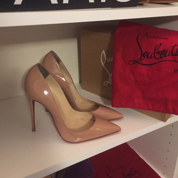 SOLD-Christian Louboutin Kate Tan heels - Picture 3 of 4