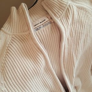 DKNY Jeans Ribbed Zip up Sweater