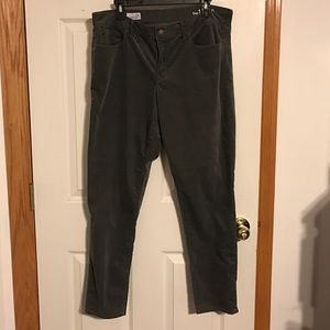 GAP size 33r gray corduroy skinny legging jean