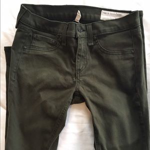 Rag & bone Forrest green skinny jeans