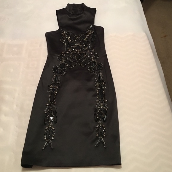 Karen Millen Beaded Black Dress