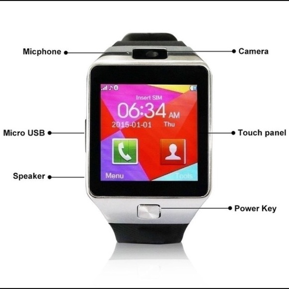 Sold** gold Bluetooth SmartWatch Android w/ camera - Picture 4 of 4