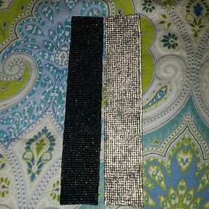 2 beaded stretch band belts