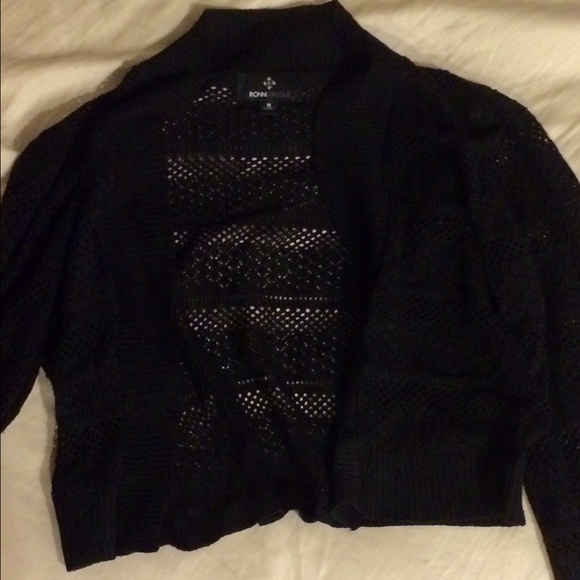 Black knit cover up shrug