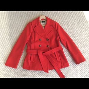 Beautiful red peacoat