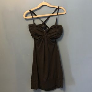 Lululemon black strappy tank  cut out back