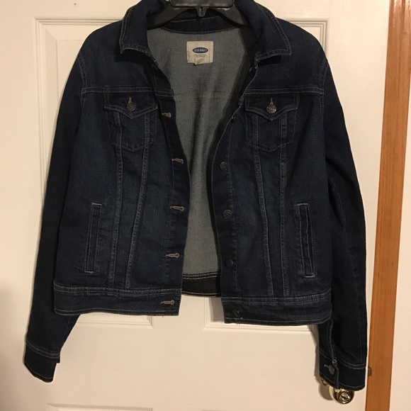 Old Navy dark wash denim jacket size L