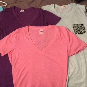 3 Victoria Secret Pink T Shirts