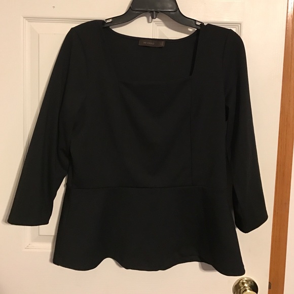 The Limited black peplum top size L