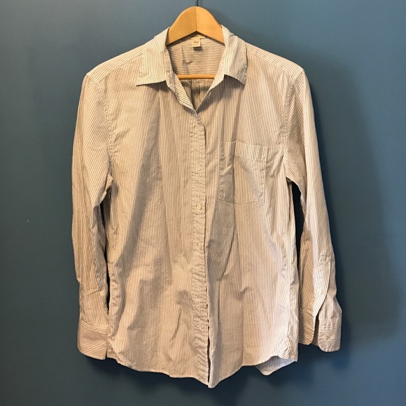 J. Crew longsleeve button-down shirt gray striped