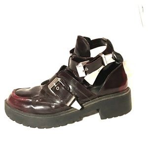 Burgundy Cut Out Boots