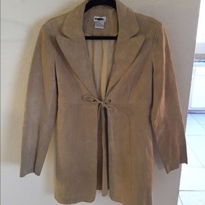 Wet seal suede long coat