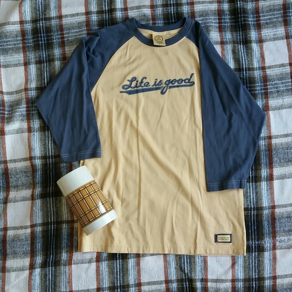 Life is good 3/4 baseball sleeve shirt