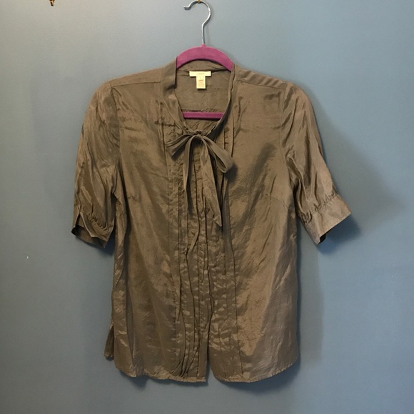 J. Crew silk blouse gray size 2