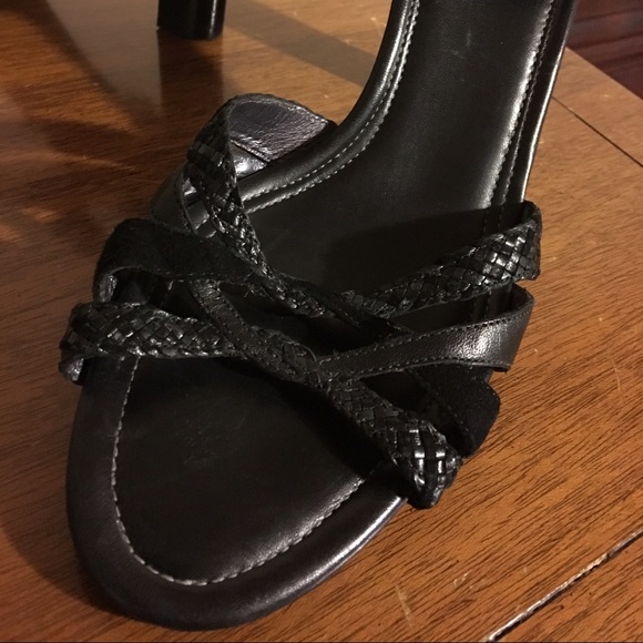 Cole Haan Shoes - Cole Haan ladies black braided shoes heels