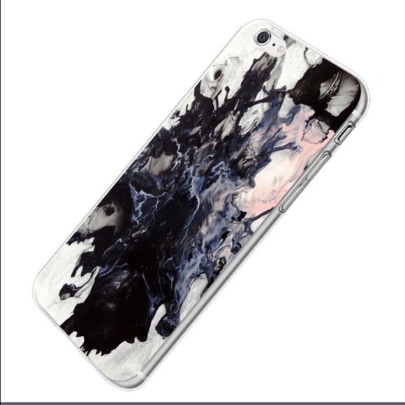 Black Paint splatter abstract iPhone case for 6s/7 - Picture 2 of 3
