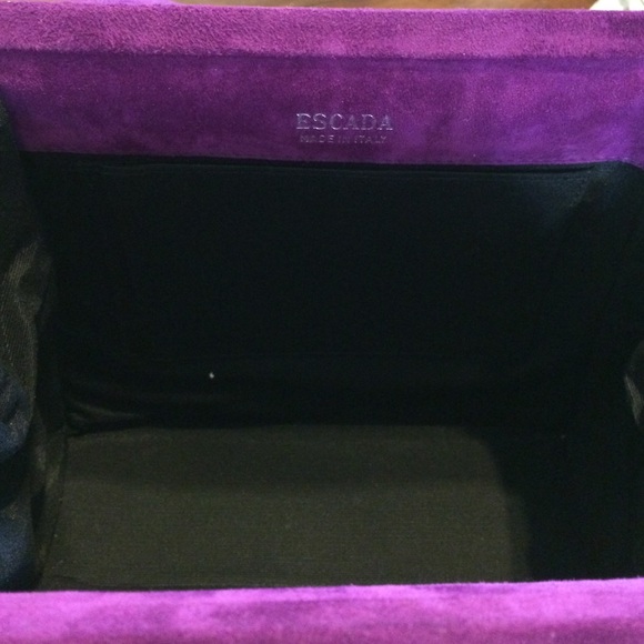 ☃ CLOSET CLEAR OUT☃ Escada purple suede purse - Picture 3 of 4