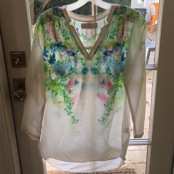 Amanda Uprichard silk print blouse