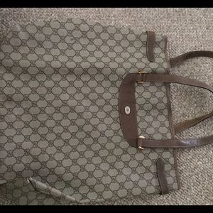 Gucci vintage large tote hard leather