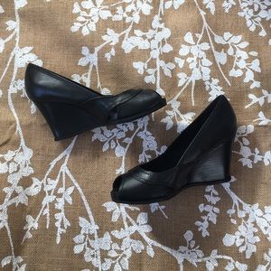 Brand new peep toe wedges, never worn