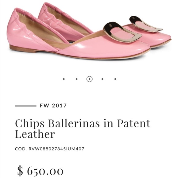 Roger Vivier pink flats sz36