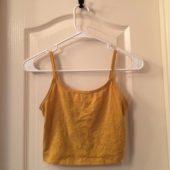 FOREVER21 Mustard Crop Top