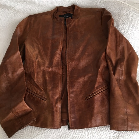 Cognac leather jacket