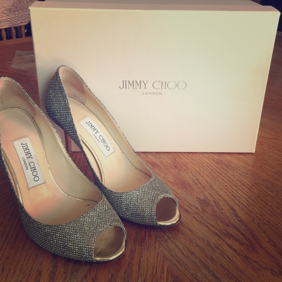 Jimmy Choo Evelyn Glitter Pump 35 1/2