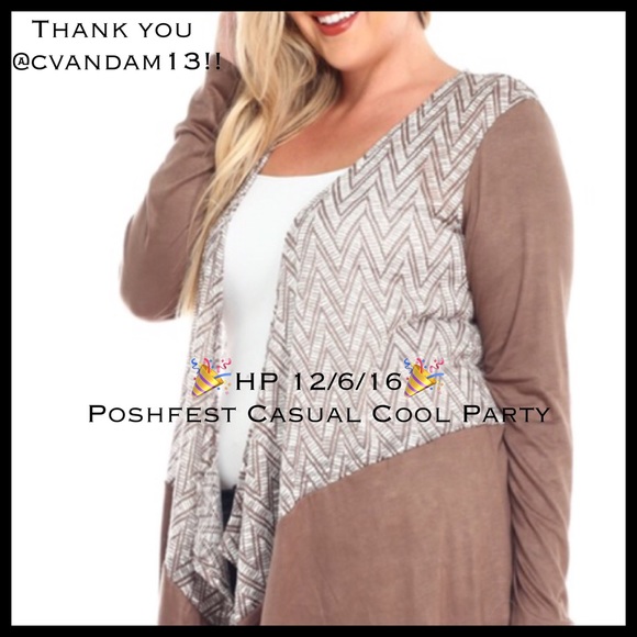 Plus Size Bellino Chevron Cardigan